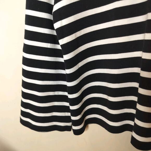 Chico's Striped Long Flare Sleeve Top - Picture 5 of 7